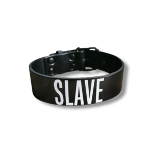 bdsm collar with slave text